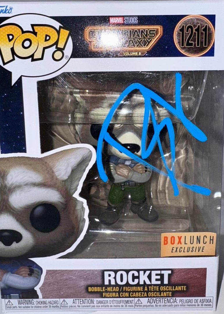 Bradley Cooper Signed Funko Pop #1211 "Rocket Raccoon" GOTG - ACOA #04